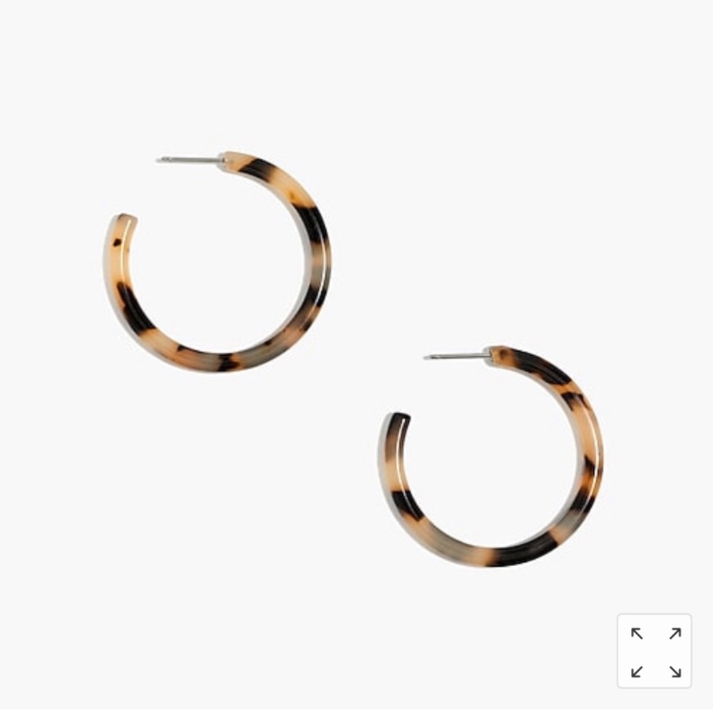 J Crew Tortoise Shell Hoop Earrings